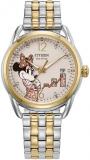 Citizen Ladies Eco-Drive Disney Minnie Empowered Two Tone Stainless Steel Watch ...