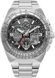 Citizen Eco Drive Promaster Skyhawk A-T Black Dial Stainless Steel Bracelet Watch 46mm - JY8120-58E