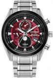 Citizen Eco-Drive Tsuki-yomi A-T Red Dial Super Titanium Bracelet Watch | 43mm |...