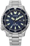 Citizen Men's Promaster Dive Fugu Automatic Silver Stainless Steel Watch, Day/Da...