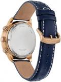 Citizen Men's Eco-Drive Weekender Sport Casual Chronograph Rose Gold Stainless Steel Watch with Blue Leather Strap, Blue Dial (Model: CA4503-00L)