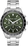 Michael Kors Men's Layton Quartz Watch with Stainless Steel Strap, Silver, 22 (M...