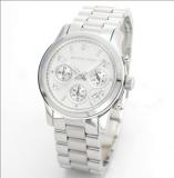 Michael Kors Quartz Silver Midsized Round Dial Chronograph- Women Wrist Watch Mk...