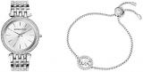 Michael Kors Women's Darci Stainless Steel Watch Women's Silver Brass Chain Brac...