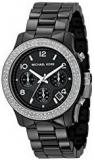 Michael Kors Women's MK5190 Black Ceramic Runway Glitz Watch