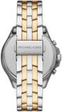 Michael Kors MK7252 White Dial Two-Toned Gold/Silver Stainless Steel Bracelet Chronograph 41mm Women's Alloy Watch