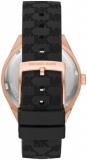 Michael Kors Jessa Black Dial with Diamonds Black Silicone Strap Watch for Women - MK7266, Black, Strap