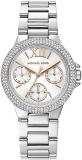 Michael Kors Women's Camille Quartz Watch with Stainless Steel Strap, Silver, 16...