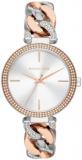 Michael Kors MK4634 Catelyn Silver 3 Hand Glitz Dial Two Tone Rose Gold/Silver Stainless Steel Women's Watch