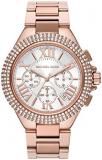 Michael Kors Women's Camille Quartz Watch with Stainless Steel Strap, Rose Gold,...
