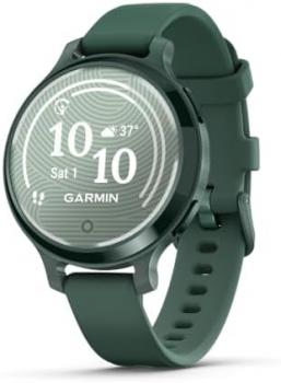 Garmin Lily® 2 Active, Small and Stylish Smartwatch, Built-in GPS, Hidden Display, Patterned Lens, Up to 9 Days Battery Life, Jasper Green with Jasper Green Silicone Band
