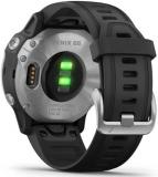 Garmin fenix 6S, Premium Multisport GPS Watch, Smaller-Sized, Heat and Altitude Adjusted V02 Max, Pulse Ox Sensors and Training Load Focus, Silver with Black Band