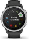 Garmin fenix 6S, Premium Multisport GPS Watch, Smaller-Sized, Heat and Altitude Adjusted V02 Max, Pulse Ox Sensors and Training Load Focus, Silver with Black Band