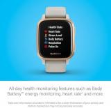 Garmin Venu Sq Music Edition GPS Smartwatch 33mm - Light Sand - 010-02426-01