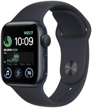 Apple Watch SE (2nd Gen) [GPS, 40mm] - Midnight Aluminum Case with Midnight Sport Band, M/L (Renewed Premium)