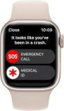 Apple Watch Series 8 [GPS, 45mm] - Starlight Aluminum Case with with Starlight Sport Band, S/M (Renewed)