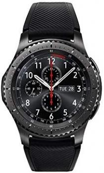 SAMSUNG - Gear S3 Frontier Smartwatch 46mm - 4G LTE Version, Dark Grey SM-R765 - Leather Wrist Straps & Silicone Bands Included (Renewed)