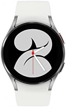 Samsung Galaxy Watch 4 40mm Smartwatch with ECG Monitor Tracker for Health Fitness Running Sleep Cycles GPS Fall Detection LTE US Version, Silver (Renewed)