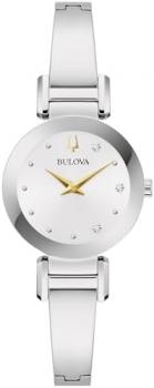 Bulova Marc Anthony Ladies Modern Diamond Stainless Steel Bangle Bracelet Watch