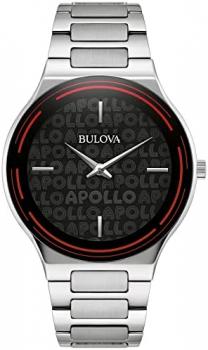Bulova Special Edition Apollo Theater Quartz Stainless Steel Watch, Edge to Edge Crystal