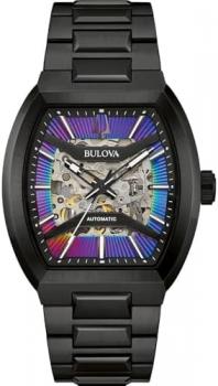 Bulova Maquina Automatic Rainbow Semi-Skeleton Dial Men's Watch 98A320