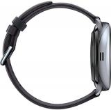 SAMSUNG Original Galaxy Watch Active2 w/; auto Workout Tracking, and pace Coaching Enhanced Sleep Tracking Analysis Stainless Steel CASE and Leather Band (International Model) (Silver, 44mm)