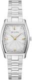 Bulova Ladies Quartz Dress Classic Watch, Silver-Tone Stainless Steel Bracelet, Silver-White Dial Style: 96P232