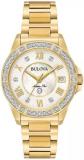 Bulova Ladies' Marine Star 'Series L' 3-Hand Day Date Quartz Diamond Watch, Sapphire Crystal, 100M Water Resistant, Mother-of-Pearl Dial, 34mm