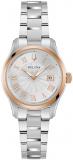 Bulova Ladies Classic Mini Wilton 3-Hand Quartz Silver Stainless Steel Watch, Day Date, 29mm