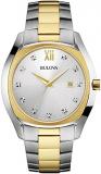 Bulova 98D125 Mens Diamonds Two Tone Steel Bracelet Watch