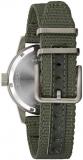 Bulova Men's Military Hack Automatic Black PVD-Coated Stainless Steel Case and Green Nylon Strap Watch, Ivory Dial Style:98A307