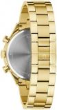 Bulova Men's Classic 6-Hand Chronograph Quartz Gold Stainless Steel Watch, 24 Hour Time, Luminous Hands, 43mm, Style:97A190