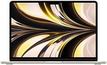 Apple 2022 MacBook Air Laptop with M2 chip: Built for Apple Intelligence, 13.6-inch Liquid Retina Display, 8GB RAM, 512GB SSD Storage, Backlit Keyboard, 1080p FaceTime HD Camera; Starlight