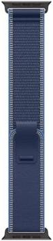 Apple Watch Band - Trail Loop - 49mm - Blue/Bright Blue - S/M - Black Titanium Finish
