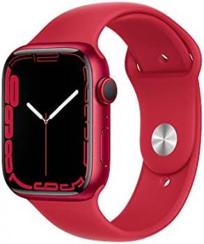 Apple Watch Series 7 [GPS + Cellular 45mm] Smart watch w/ (PRODUCT)RED Aluminum Case with (PRODUCT)RED Sport Band. Fitness Tracker, Blood Oxygen & ECG Apps, Always-On Retina Display, Water Resistant