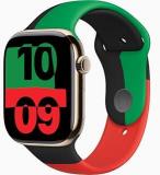 Apple Watch Series 10 [GPS + Cellular, 42mm] - Gold Titanium Case with Black Unity Sport Band, S/M (Renewed)