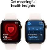 Apple Watch Series 11 [GPS + Cellular 46mm] Smartwatch with Gold Titanium Case with Light Blush Sport Band - S/M. Sleep Score, Fitness Tracker, Health Monitoring, Always-On Display, Water Resistant