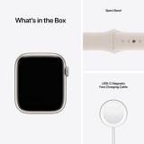 Apple Watch Series 7 [GPS + Cellular 45mm] Smart watch w/Starlight Aluminum Case with Starlight Sport Band. Fitness Tracker, Blood Oxygen & ECG Apps, Always-On Retina Display, Water Resistant