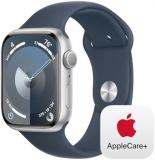 Apple Watch Series 9 [GPS 45mm] Smartwatch with Silver Aluminum Case with Storm ...