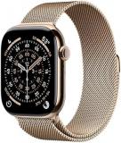 Apple Watch Series 11 [GPS + Cellular 46mm] Smartwatch with Gold Titanium Case w...