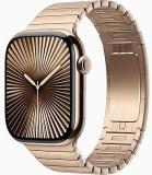 Apple Watch Series 10 [GPS + Cellular, 42mm] - Gold Titanium Case with Gold Link...