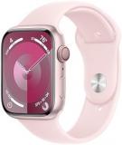 Apple Watch Series 9 [GPS + Cellular 45mm] Smartwatch with Pink Aluminum Case with Pink Sport Band M/L. Fitness Tracker, Blood Oxygen & ECG Apps, Always-On Retina Display