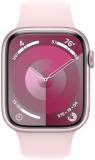 Apple Watch Series 9 [GPS + Cellular 45mm] Smartwatch with Pink Aluminum Case with Pink Sport Band M/L. Fitness Tracker, Blood Oxygen & ECG Apps, Always-On Retina Display