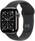 Apple Watch Series 11 [GPS + Cellular 42mm] Smartwatch with Slate Titanium Case with Black Sport Band - M/L. Sleep Score, Fitness Tracker, Health Monitoring, Always-On Display, Water Resistant