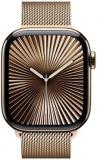 Apple Watch Series 10 [GPS + Cellular 42mm] with Gold Titanium Case with Gold Milanese Loop. Fitness Tracker, ECG App, Always-On Retina Display, Carbon Neutral with AppleCare+ (2 Years)