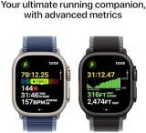 Apple Watch Ultra 3 [GPS + Cellular 49mm] Running & Multisport Smartwatch w/Rugged Titanium Case w/Light Blue Alpine Loop - M. Satellite Communications, Advanced Health & Fitness Tracking