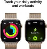 Apple Watch Series 11 [GPS + Cellular 46mm] Smartwatch with Gold Titanium Case with Gold Milanese Loop - M/L. Sleep Score, Fitness Tracker, Health Monitoring, Always-On Display, Water Resistant