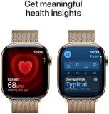 Apple Watch Series 11 [GPS + Cellular 46mm] Smartwatch with Gold Titanium Case with Gold Milanese Loop - M/L. Sleep Score, Fitness Tracker, Health Monitoring, Always-On Display, Water Resistant