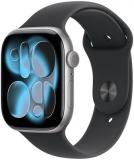Apple Watch Series 11 [GPS + Cellular 46mm] Smartwatch with Space Gray Aluminum Case with Black Sport Band - M/L. Sleep Score, Fitness Tracker, Health Monitoring, Always-On Display, Water Resistant