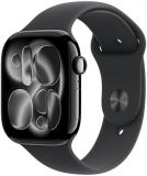 Apple Watch Series 11 [GPS + Cellular 46mm] Smartwatch with Jet Black Aluminum Case with Black Sport Band - M/L. Sleep Score, Fitness Tracker, Health Monitoring, Always-On Display, Water Resistant